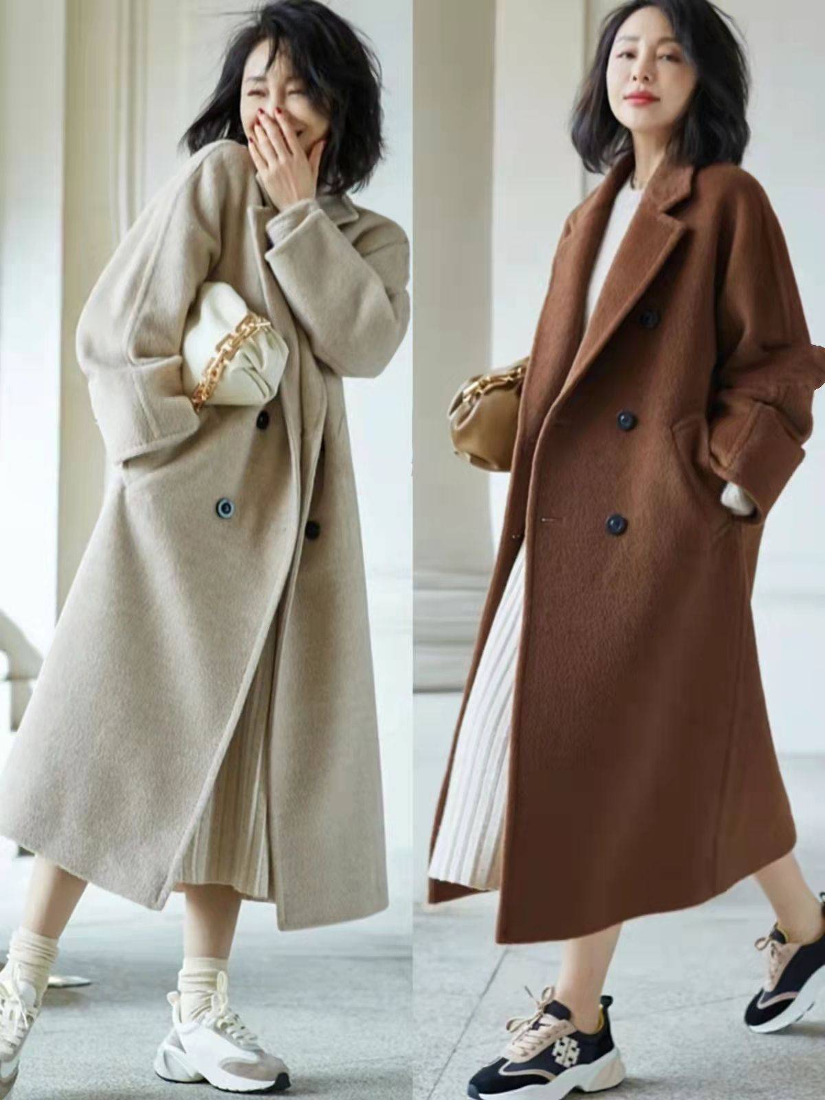 2,大衣 百褶裙 老爹鞋喜欢浪漫的50岁女人,冬季一定要试试这种搭法