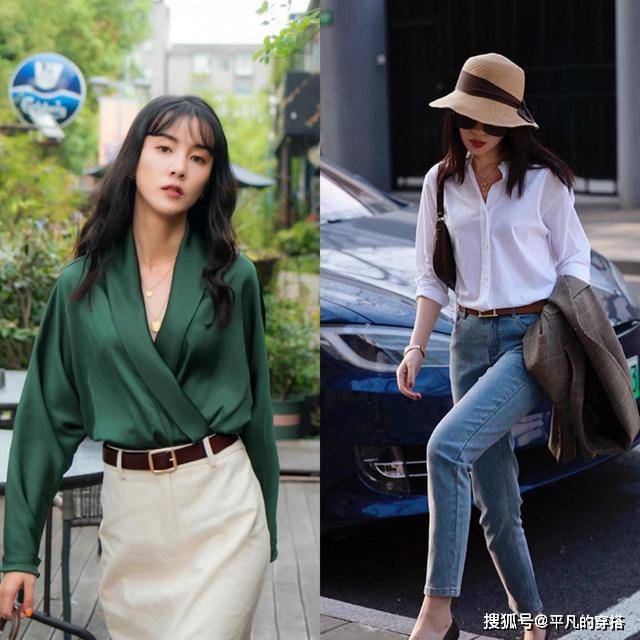 颜色 聪明的女人，“衬衫+裙子”这样穿，优雅闲适天天不重样