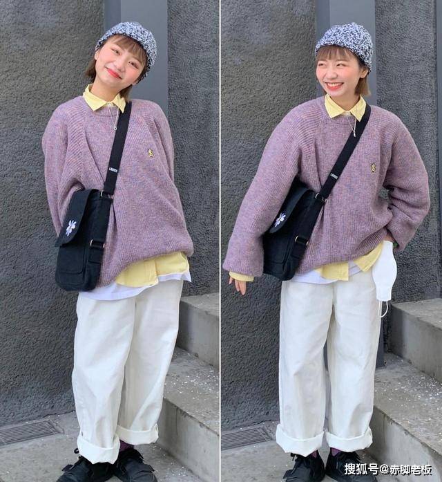 设计 毛衣+大衣、直筒裤+靴子,简约显气质的保暖look,穿出时尚感