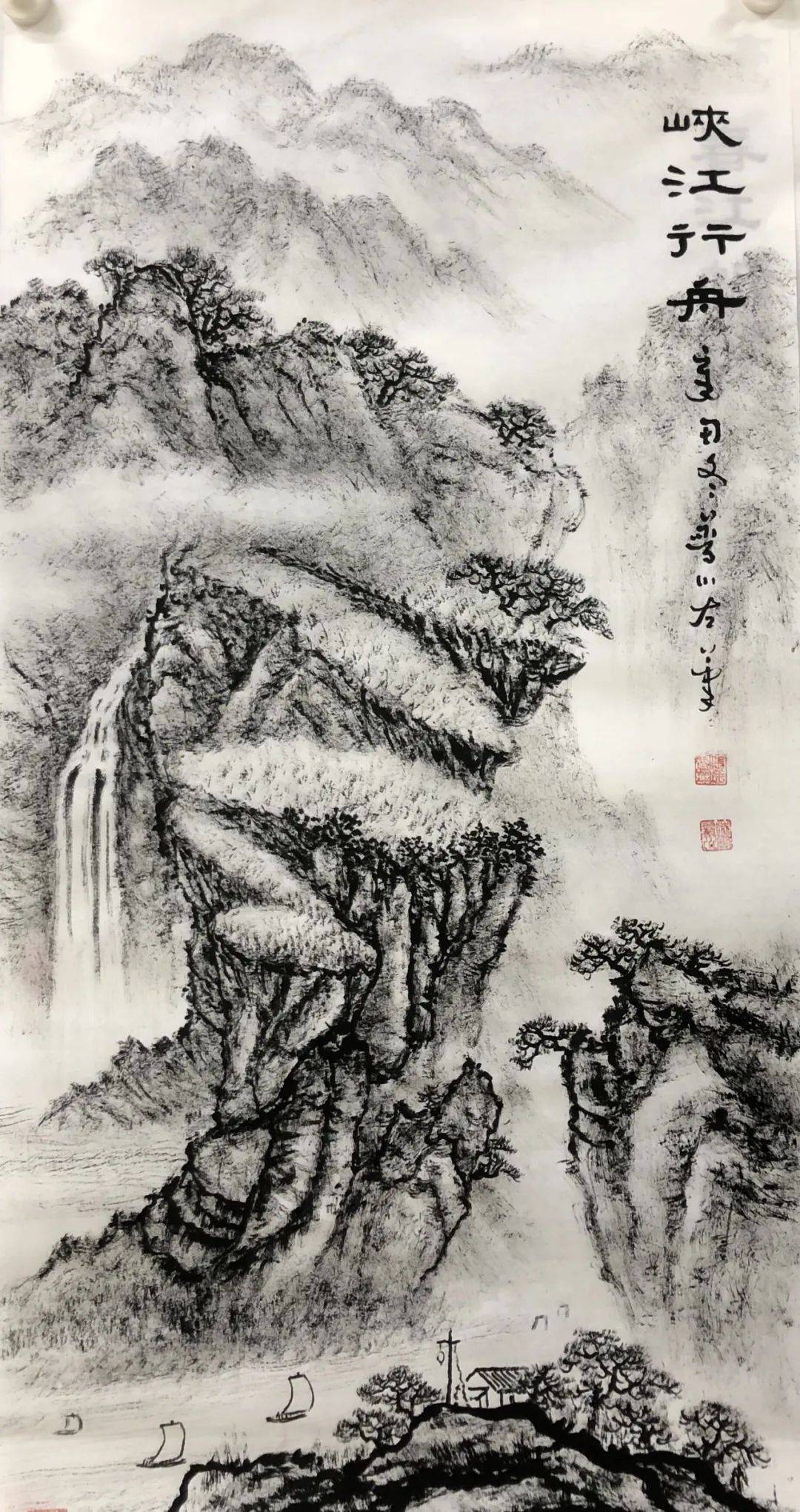 山水|山水无情画有情——法云普川焦墨山水国画展 ，快来打卡