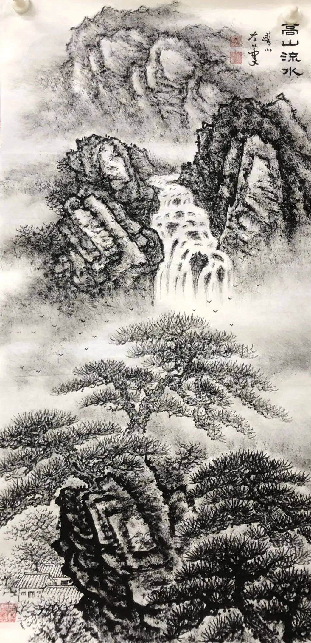 山水|山水无情画有情——法云普川焦墨山水国画展 ，快来打卡