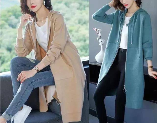 毛衣 连帽开衫”超火!时尚、百搭、高级显瘦