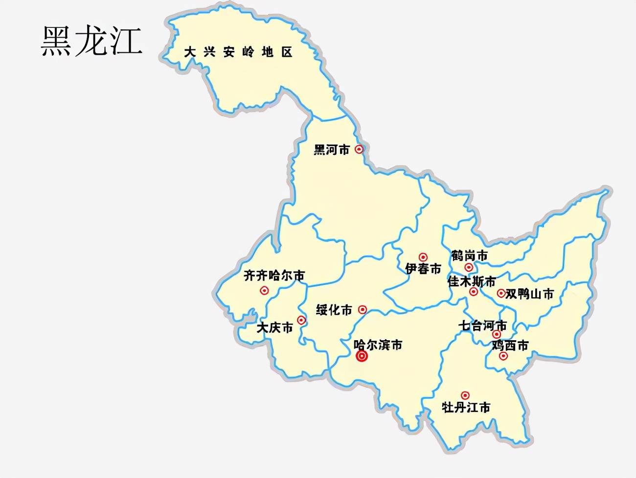 黑龙江地图包括各县图片