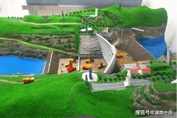 拱坝枢纽工程施工模型重力坝枢纽工程施工模型