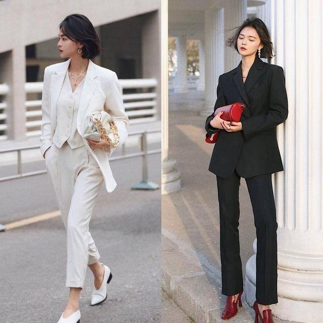 职场 职场女人必备的西装，用这4种搭配方式，时髦感爆棚