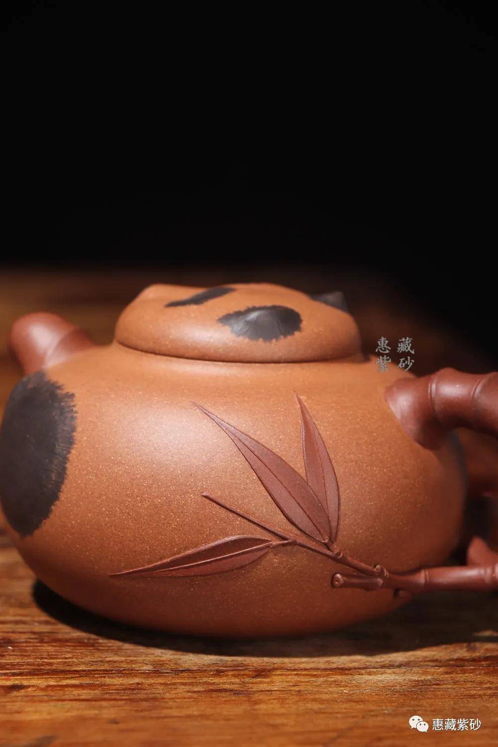惠藏紫砂紫砂壶名家吕尧臣大熊猫宜兴纯手工紫砂壶