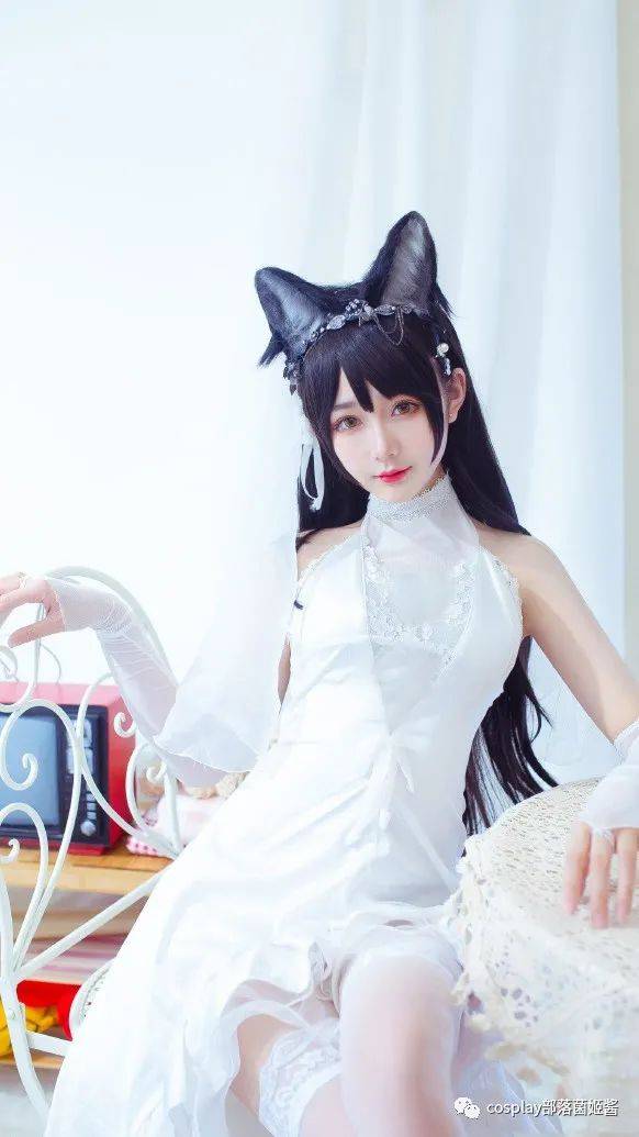 cos:碧蓝航线爱宕白婚纱cos正片@鱼子酱