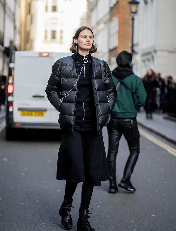黑色 黑色棉服的时尚搭配推荐来了，这么搭配不仅时髦，还挺有特色