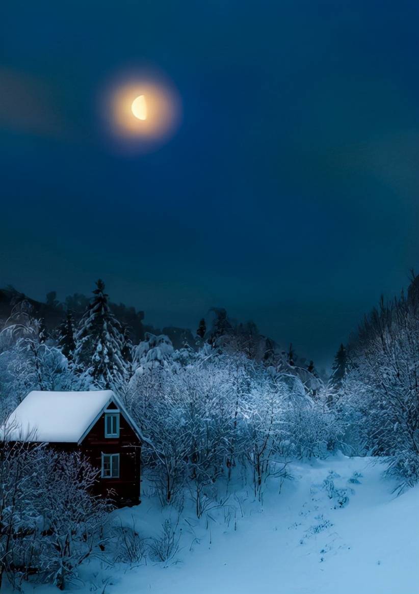 冬天最美是月夜,十首月夜的诗词,欣赏冬天最美的月色