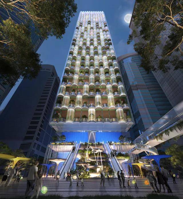 green ribbon)的香港碳中和摩天楼设计方案公布,建筑高230米,是一座将