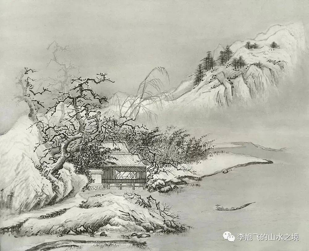 林》仇普俊临摹,宋画小品《云关雪栈图》创作作品《望岳》王柏涵临摹