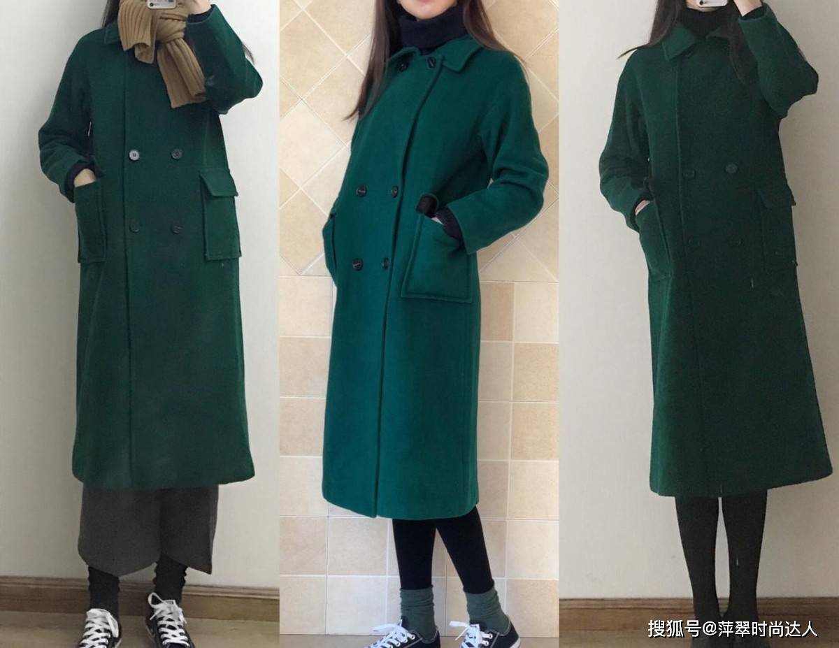 黑色 爱美的女人冬天穿“大衣”，用“一衣多穿”方式，好穿又百搭