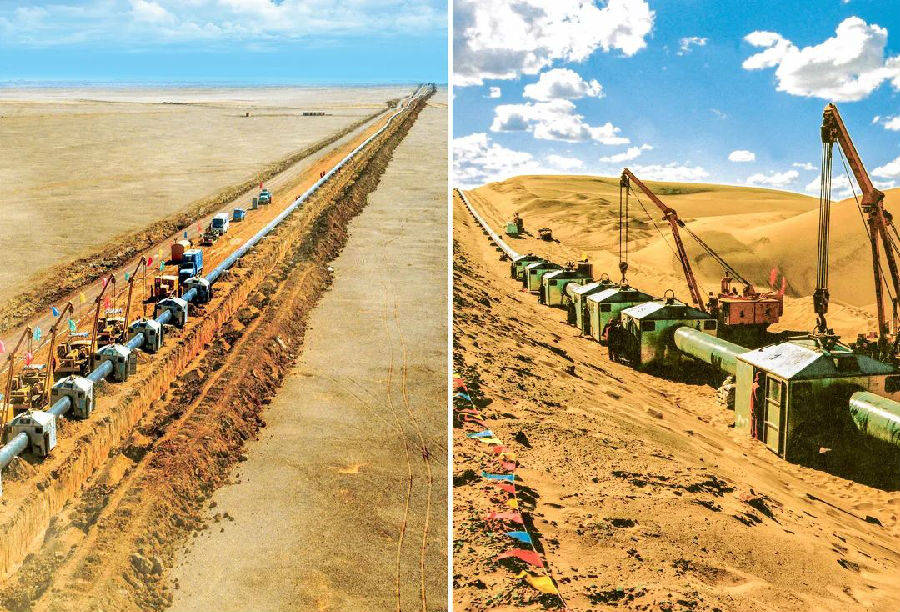 管网西气东输管道系统年输气量首次突破千亿立方米_天然气_我国_工程