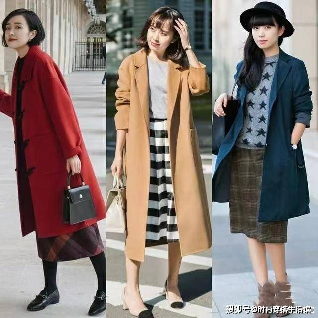 显高 建议:大衣下面不一定配裤子,今年流行这样穿,显高又时髦,真美
