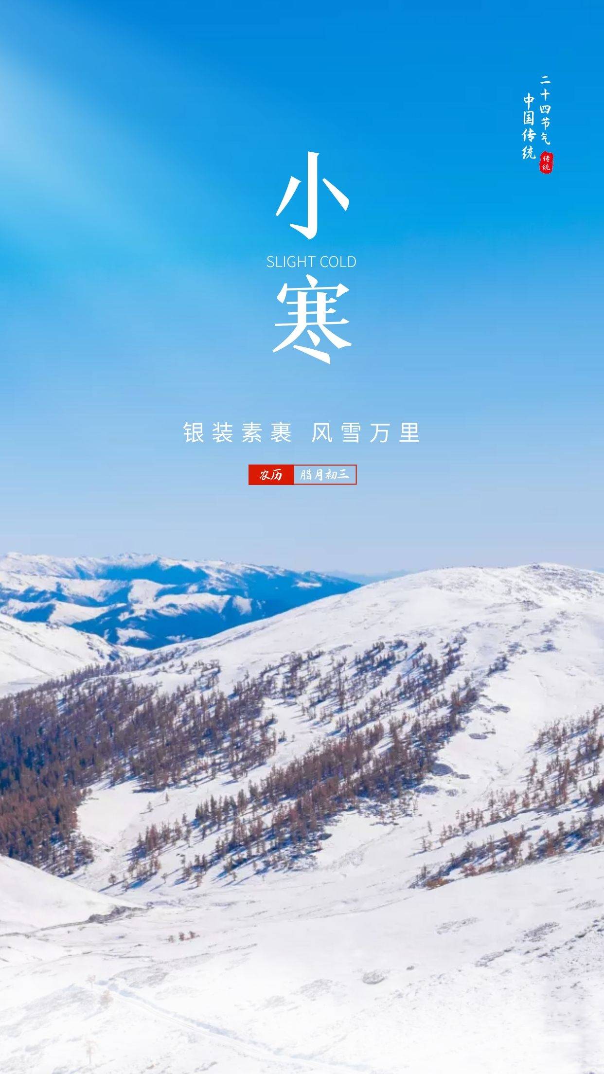 小寒图片配图大全,适合小寒节气发朋友圈抖音的文案说说句子_风雪