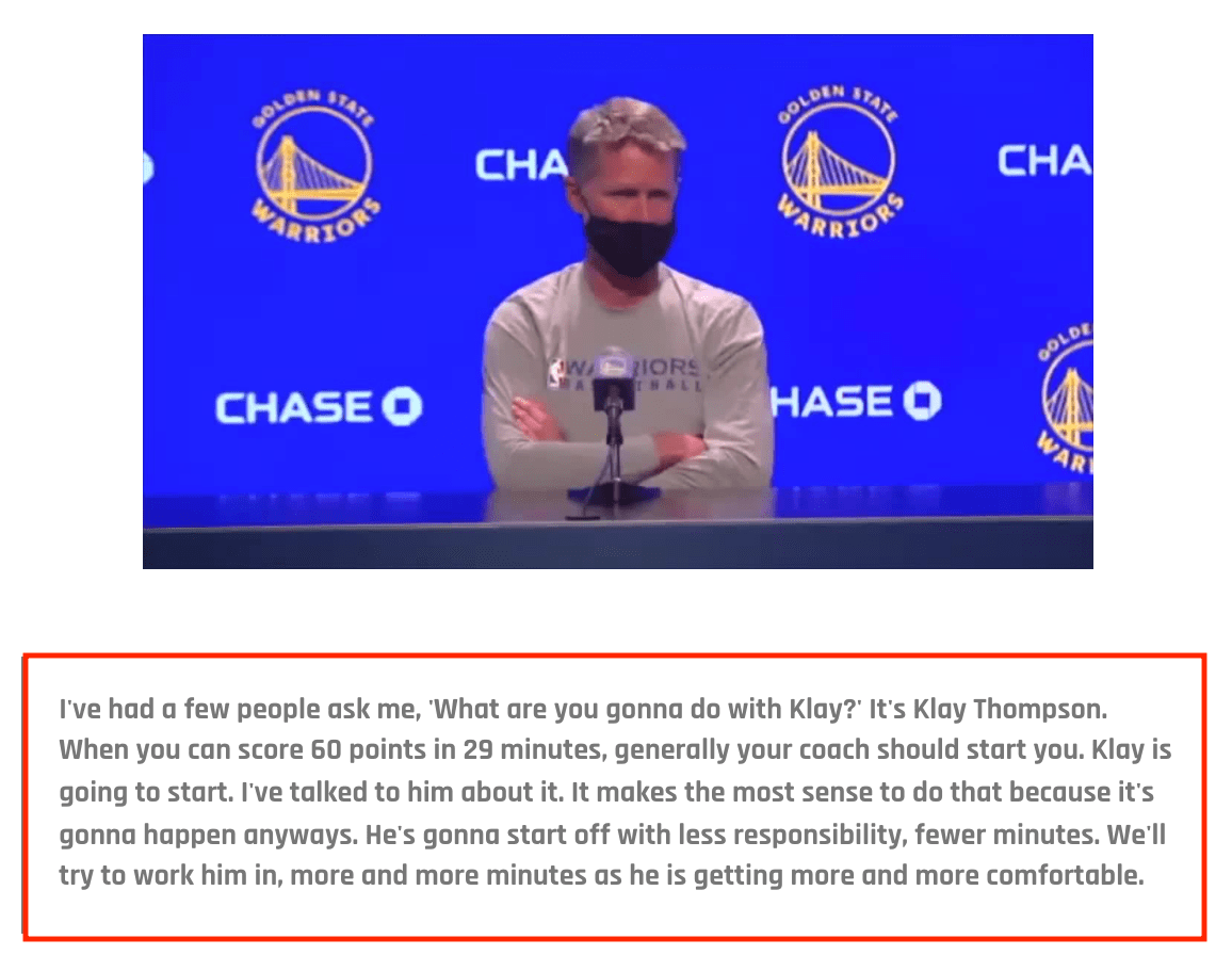 湯神|勇士消息更新：湯神宣布復(fù)出，科爾透露輪換安排，懷斯曼傷情出爐