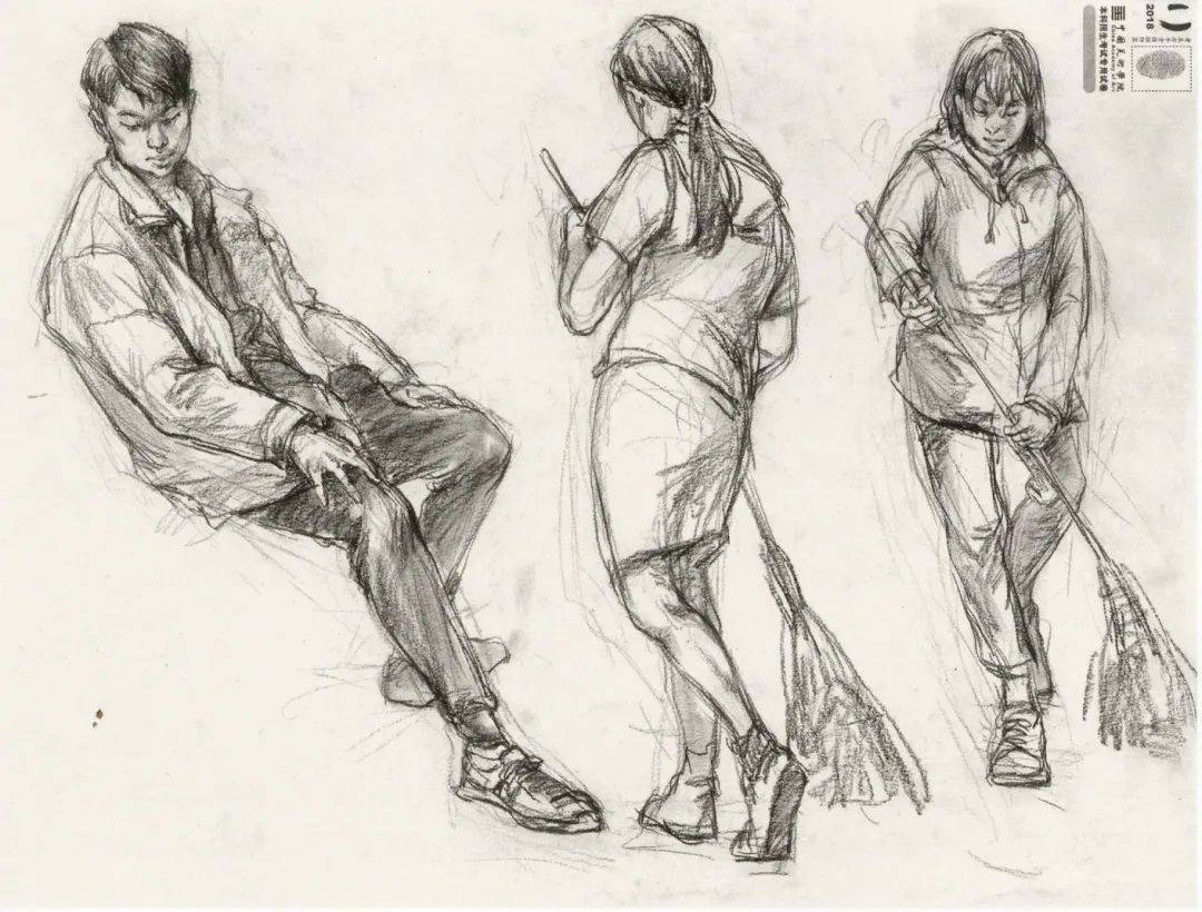 高分卷分享近百张中国美术学院速写高分卷合集不要错过哦
