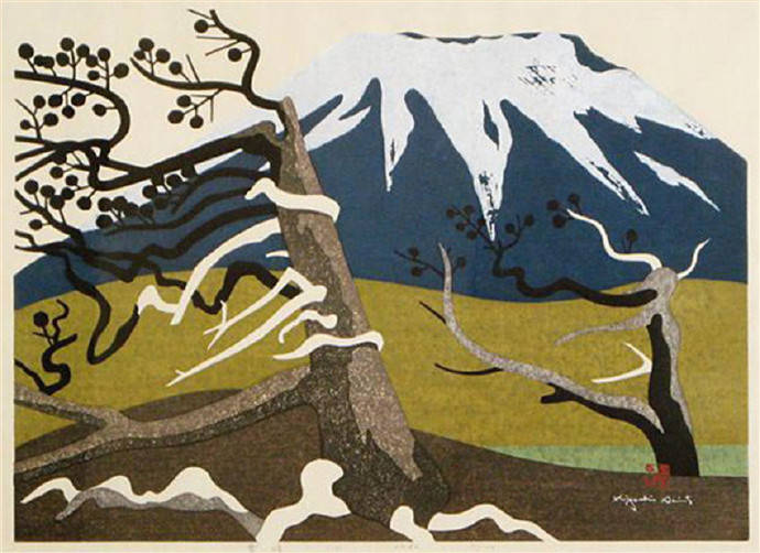 日本近代版画大师斋藤清风景系列版画作品_艺术_大自然_坂下