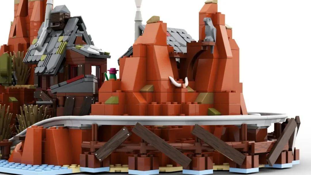 迪士尼矿山积木版乐高ideas作品狂野西部矿区获得10000票支持