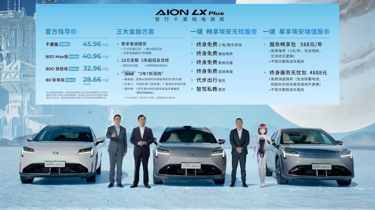 1008公里续航 广汽埃安aion Lx Plus这个大招够虎虎生威 乐惠车