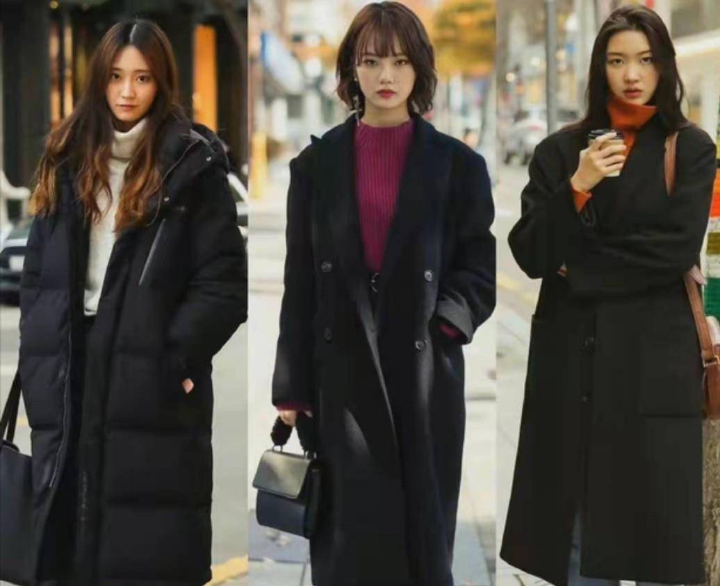 设计 实拍韩国女生街头穿搭,对大衣真是情有独钟,路人也能穿出超模范