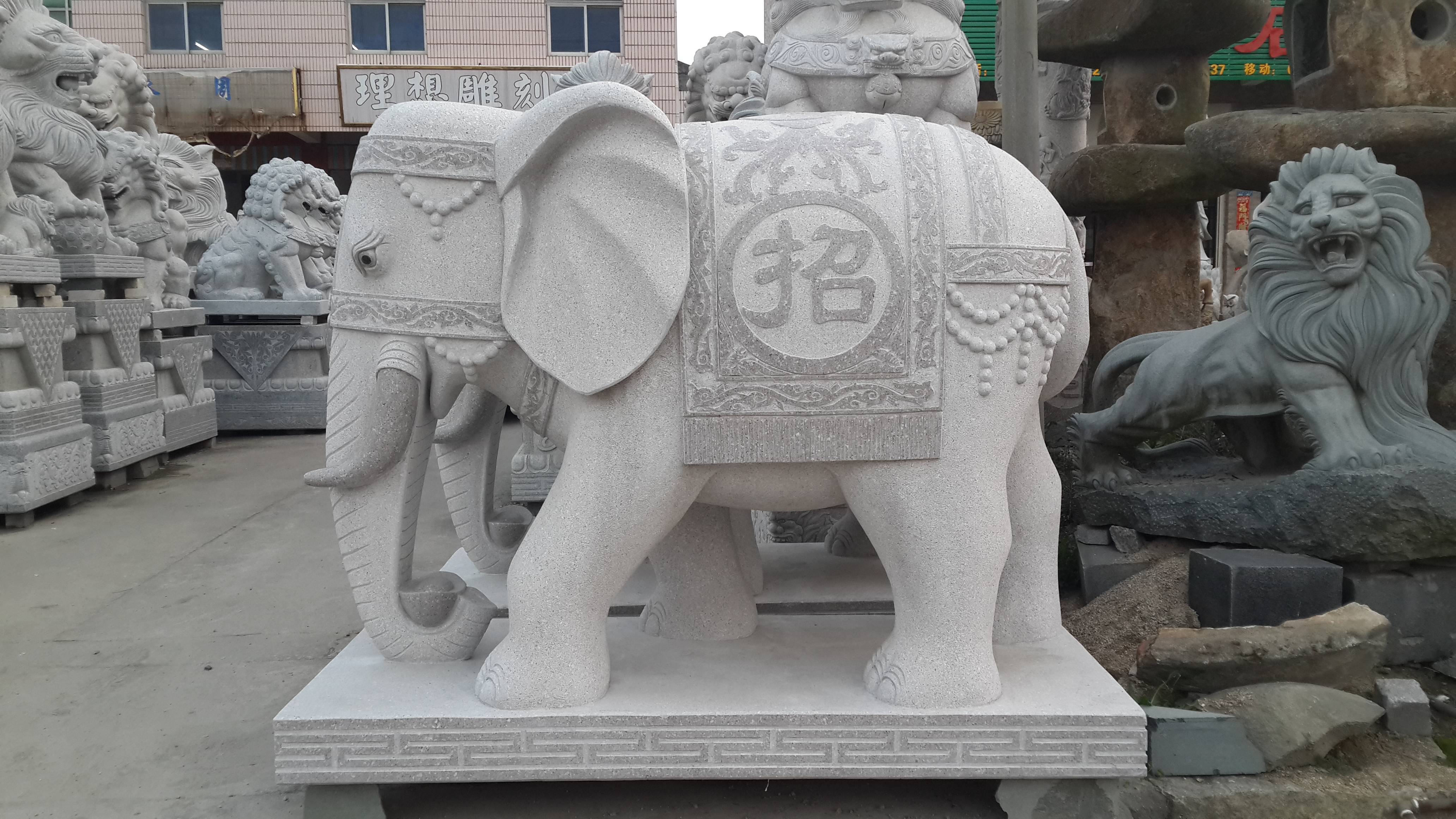 石材大象是不是也算得上一件"年货"?_石雕_人们_寓意