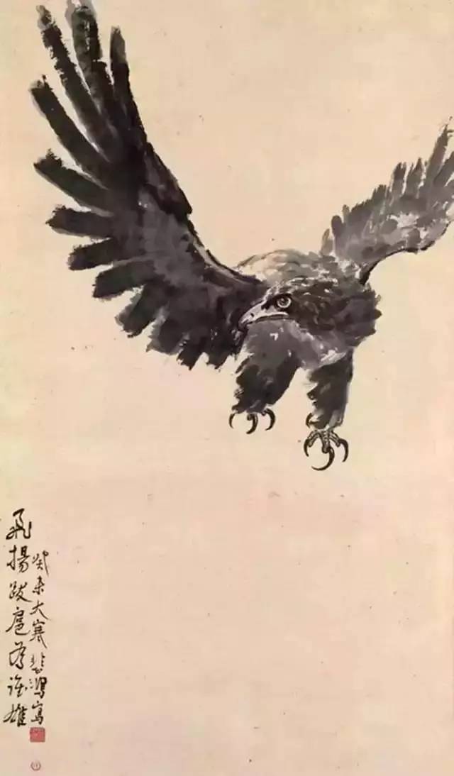 画鹰名家朱祖国与画马大师徐悲鸿：不同的时代，同样的追求