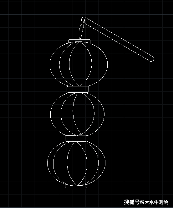 cad灯笼画法图片