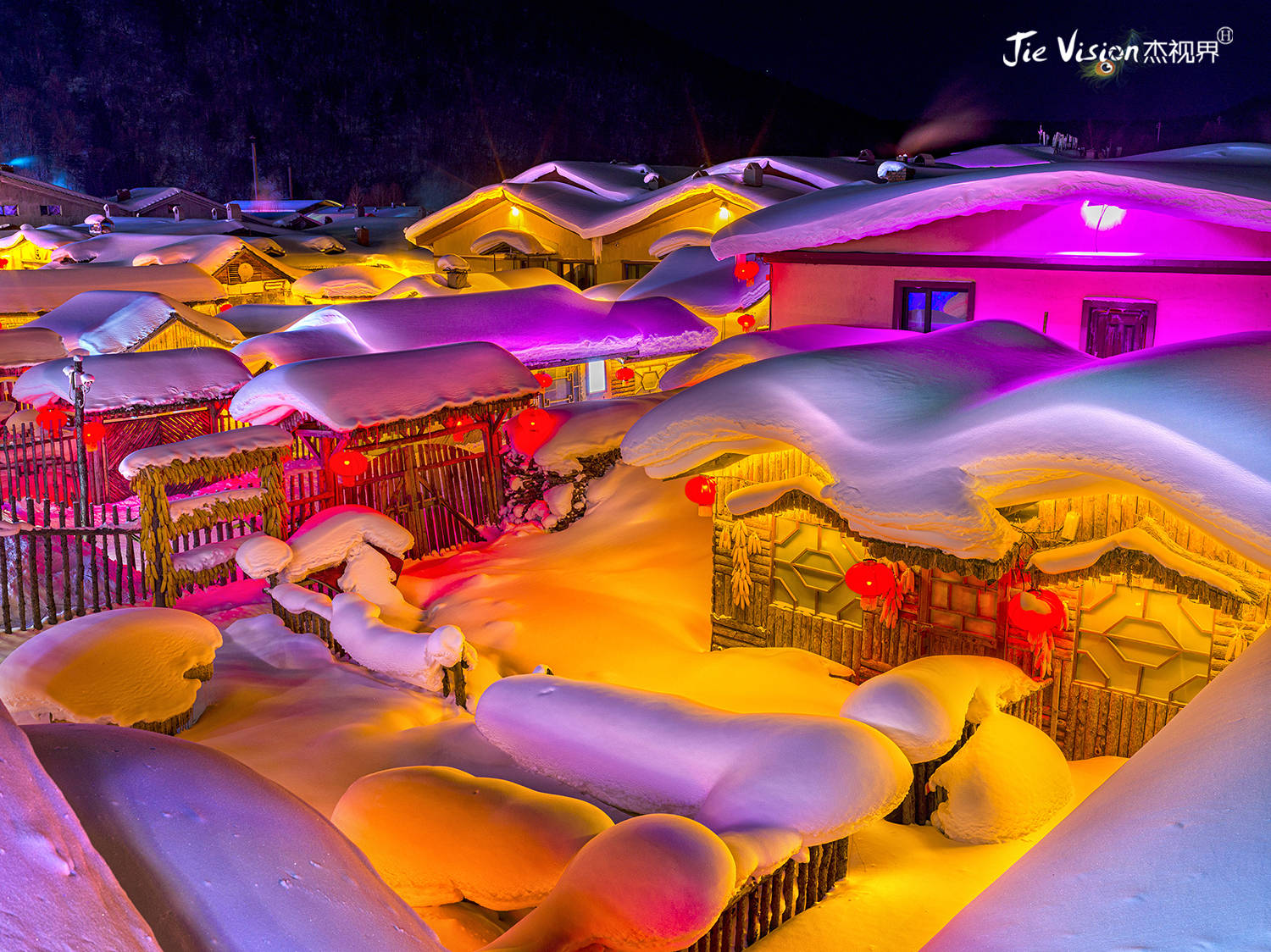 栈道|雪后夜景怎么拍？摄影师给您几点建议 走进最具年味的雪乡聊摄影！