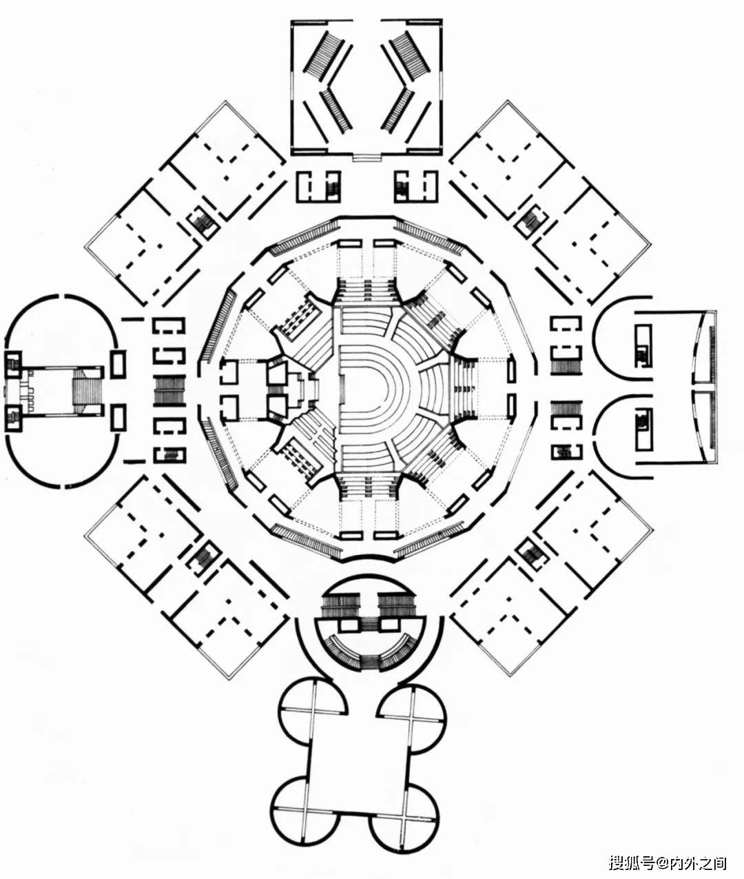 巴西利卡式建筑平面图片