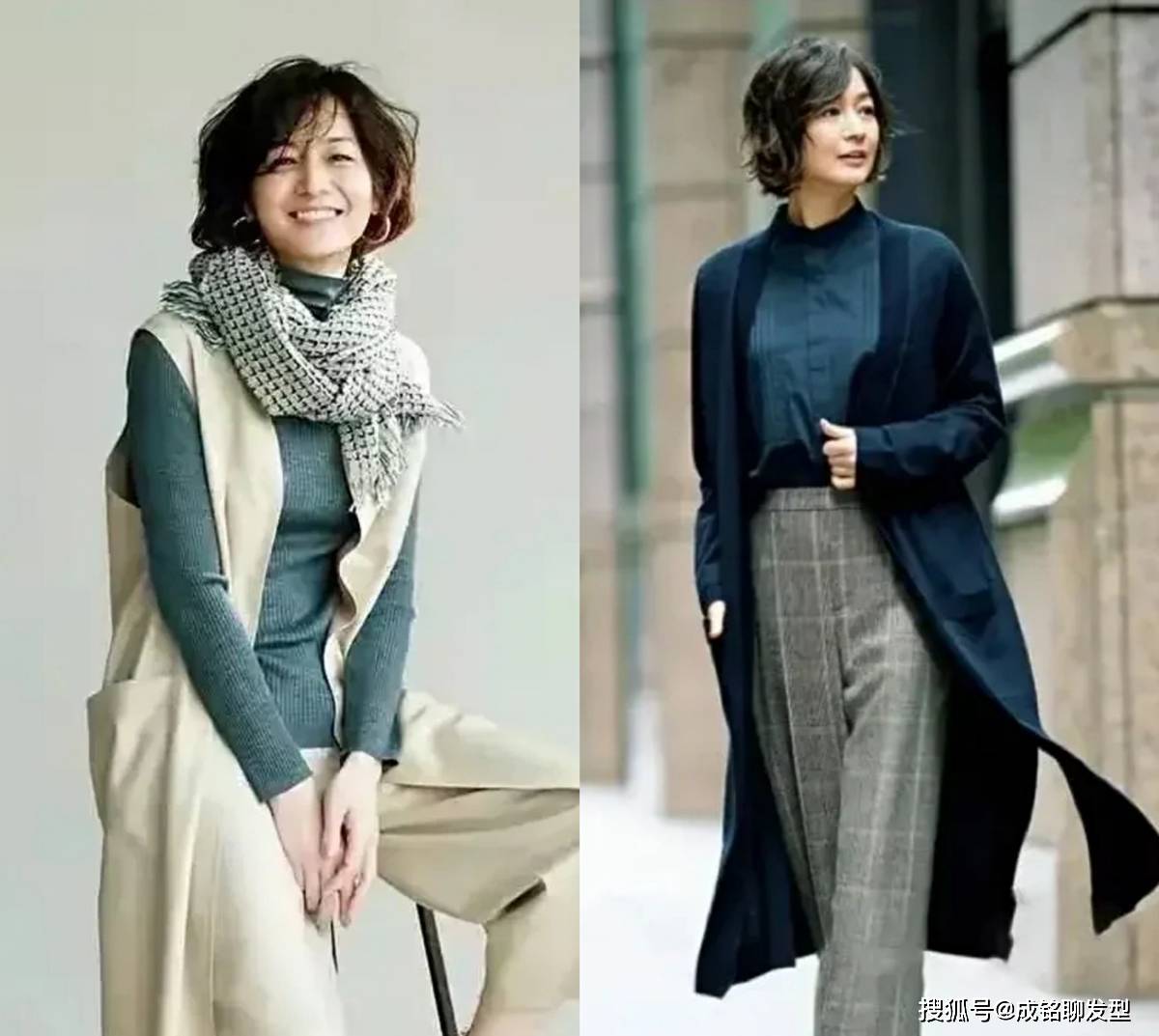 原创富冈佳子果然是最会穿的女人！52岁状态不输年轻模特，优雅到极致