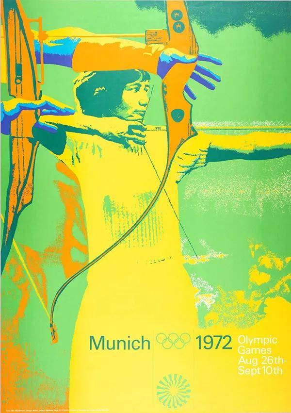 (慕尼黑奥运会海报设计)综合以上因素,这一届奥运会的视觉设计被一些
