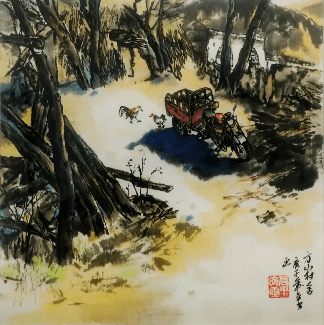 水墨画|溢彩吕梁丨 高平安水墨画作品在吕梁市群众艺术馆展出