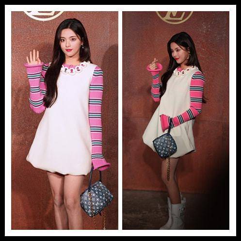 样式 杨超越气质甜美特别的可爱，穿Prada都特别显嫩