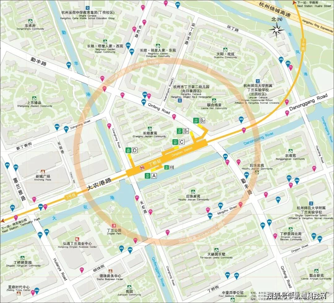 华鹤街站 ● ●沿天都路呈东西向布置天都路与星桥南路交叉口星桥