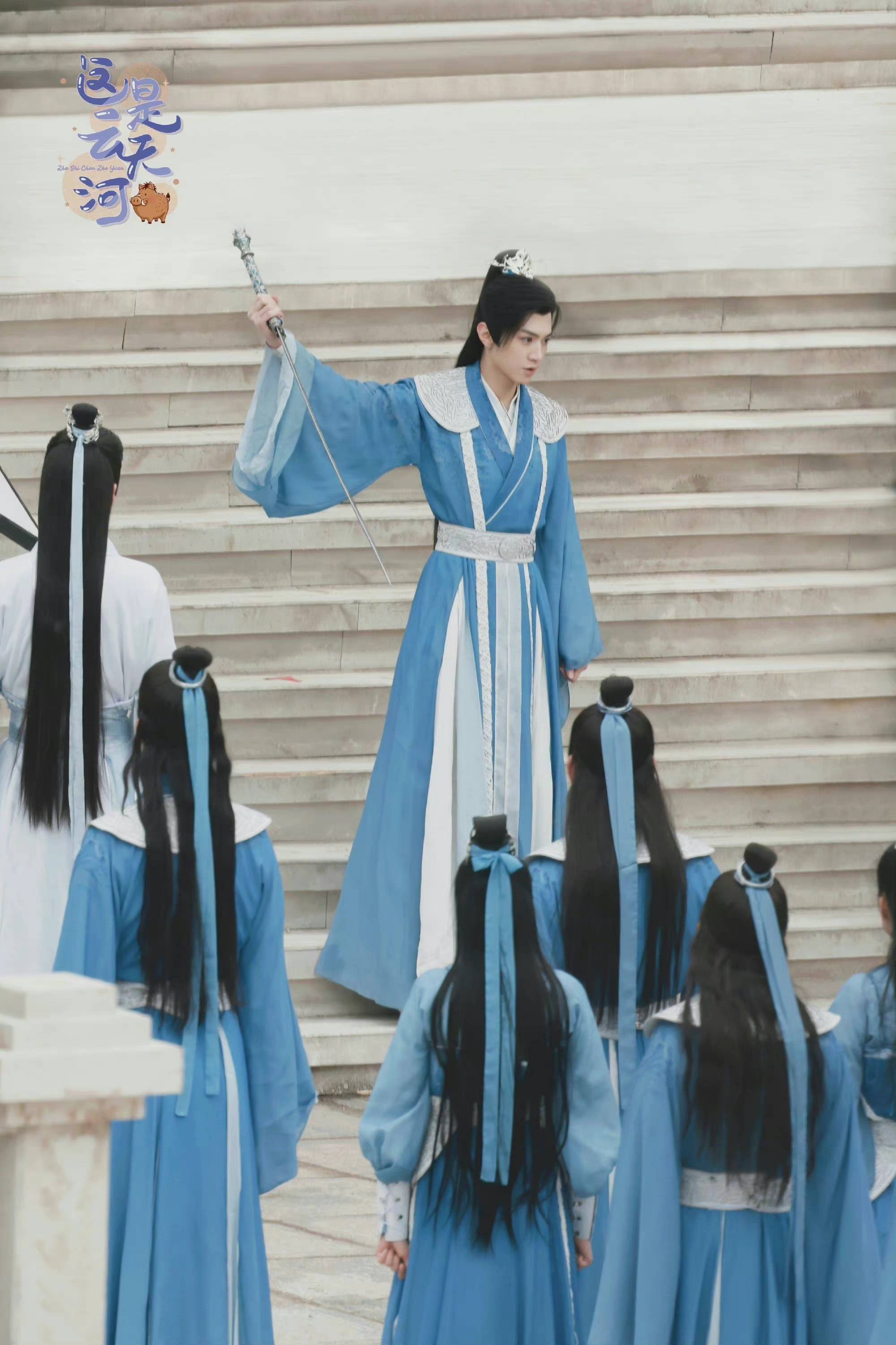 鞠婧祎陈哲远仙剑四蓝衣饭拍路透