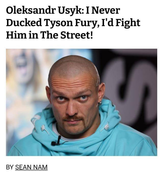 拳击|漂亮！乌克兰重量级拳王痛斥泰森富里：我啥时候怕过你，随时开战