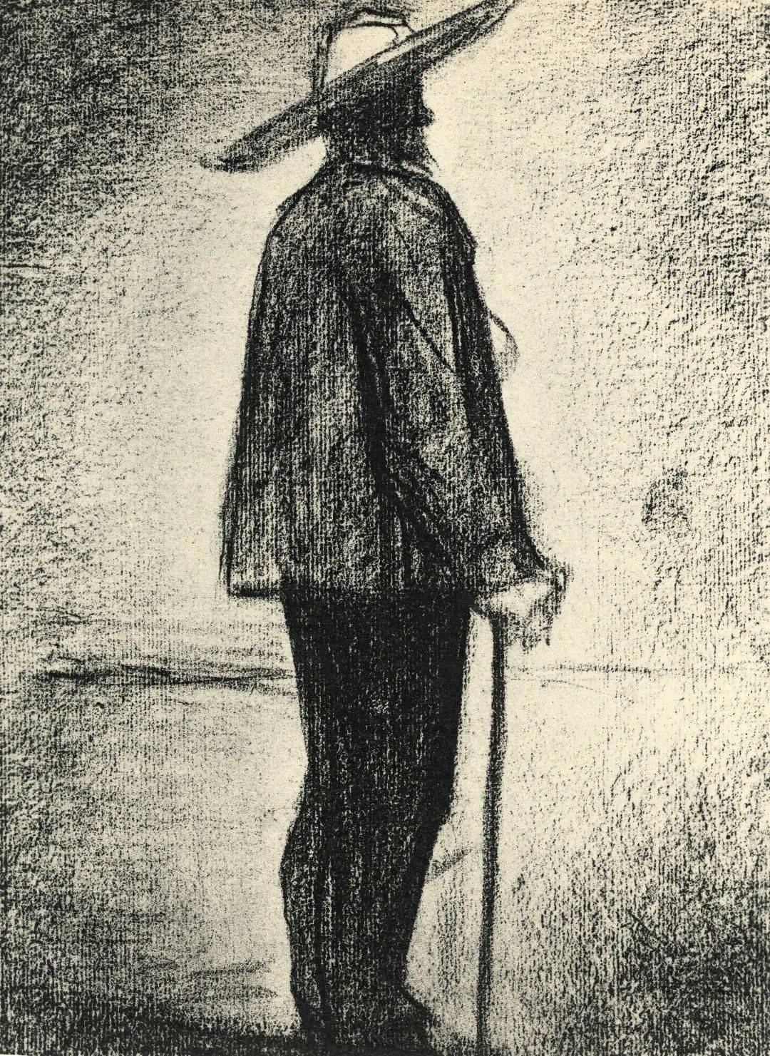 大师作品分享乔治修拉的素描作品别有一番风味