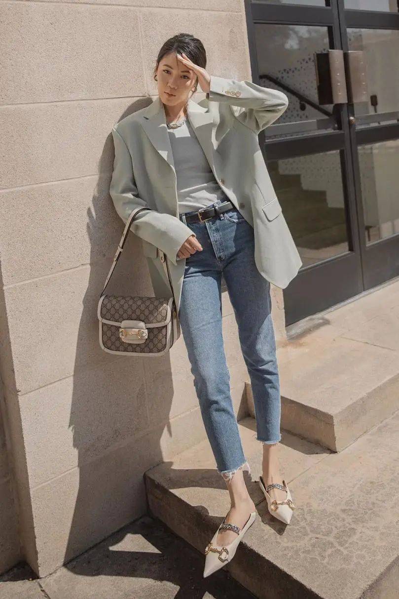 大气 大衣下岗了!开春这么穿,时髦又大气!