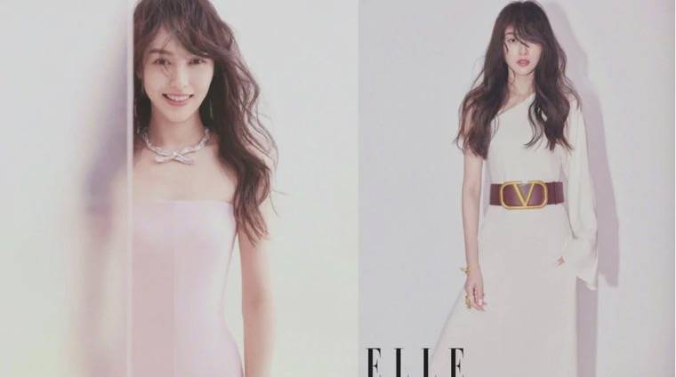 黑色 朱莉上街买菜装贵气逼人，华伦天奴当季新包成焦点，唐嫣直接输了.