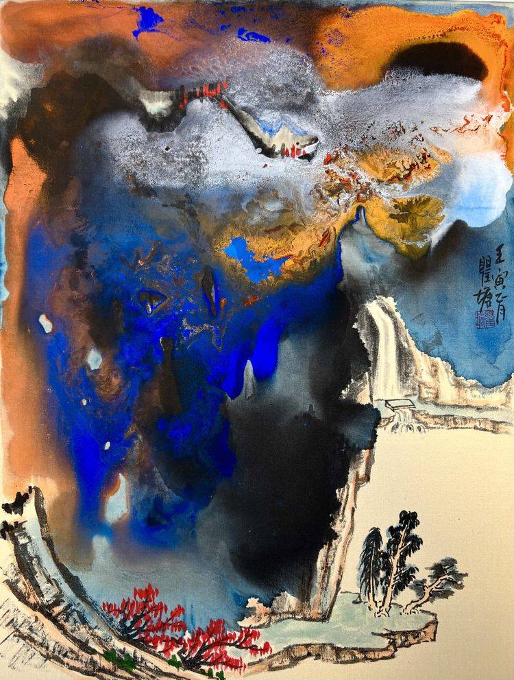 瞿塘泼墨泼彩作品鉴赏