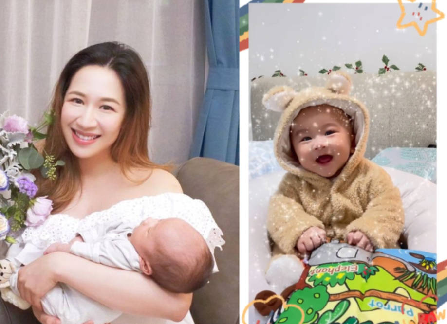 原创前tvb小花岑杏贤开心分享儿子多张萌照眼睛不能从儿子身上移开
