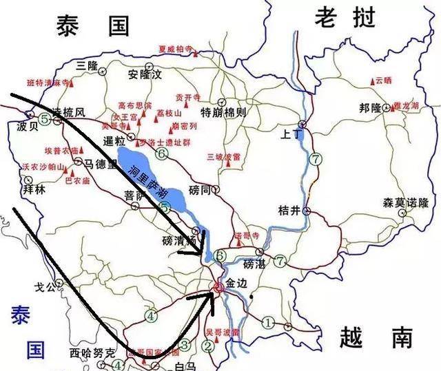 他们通过向北进攻暹粒等城市,企图从源头上阻断洞里萨湖和湄公河相连