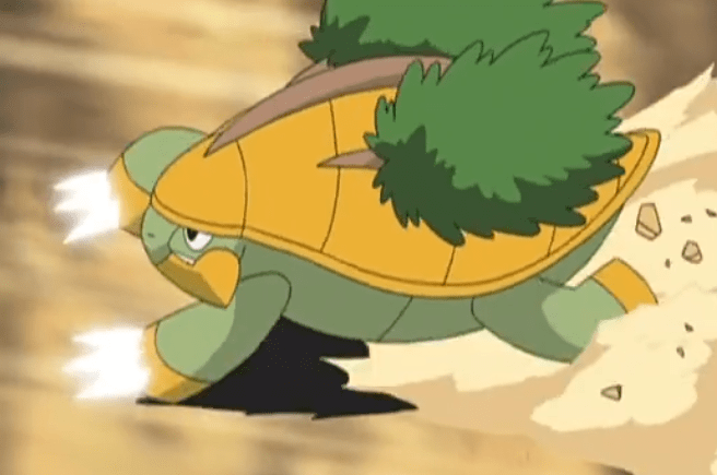 宝可梦喜欢恶作剧的雪笠怪小智的树林龟学会新招式