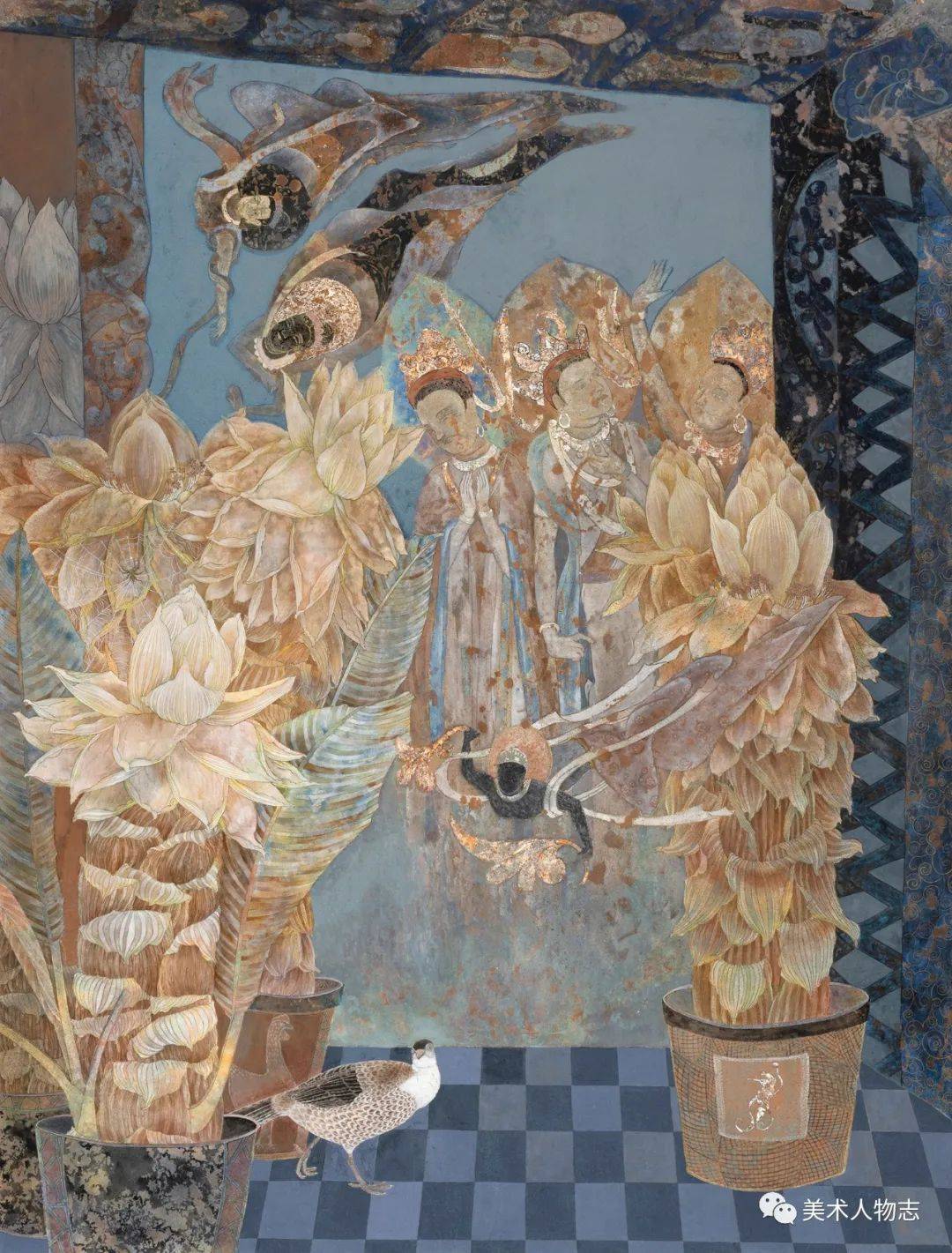 《物语·新生》193×146cm《家风》180×139cm《小团圆》225×182cm