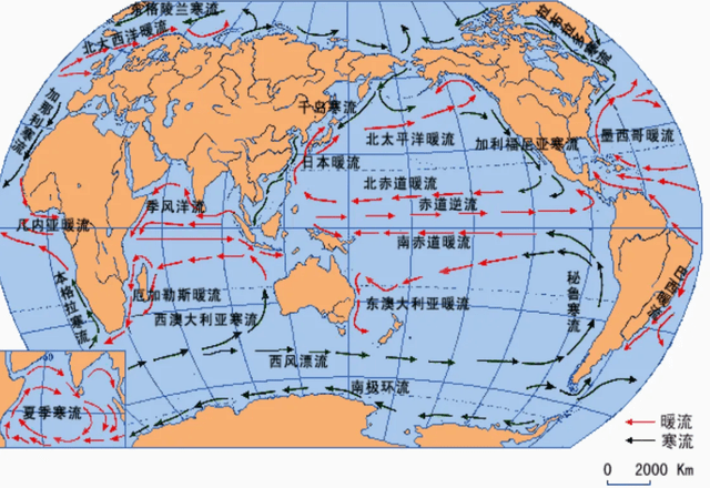 各大洋流分布简图图片