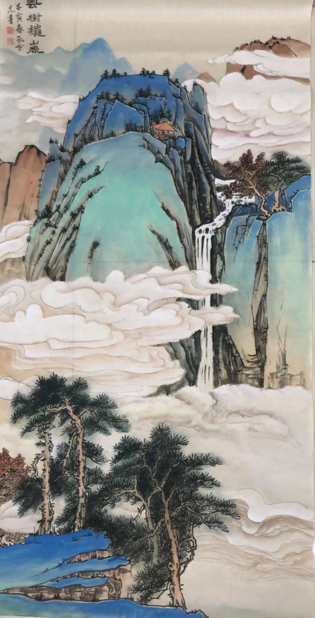 孔令志仿古山水画浓浓古典意满满国风情