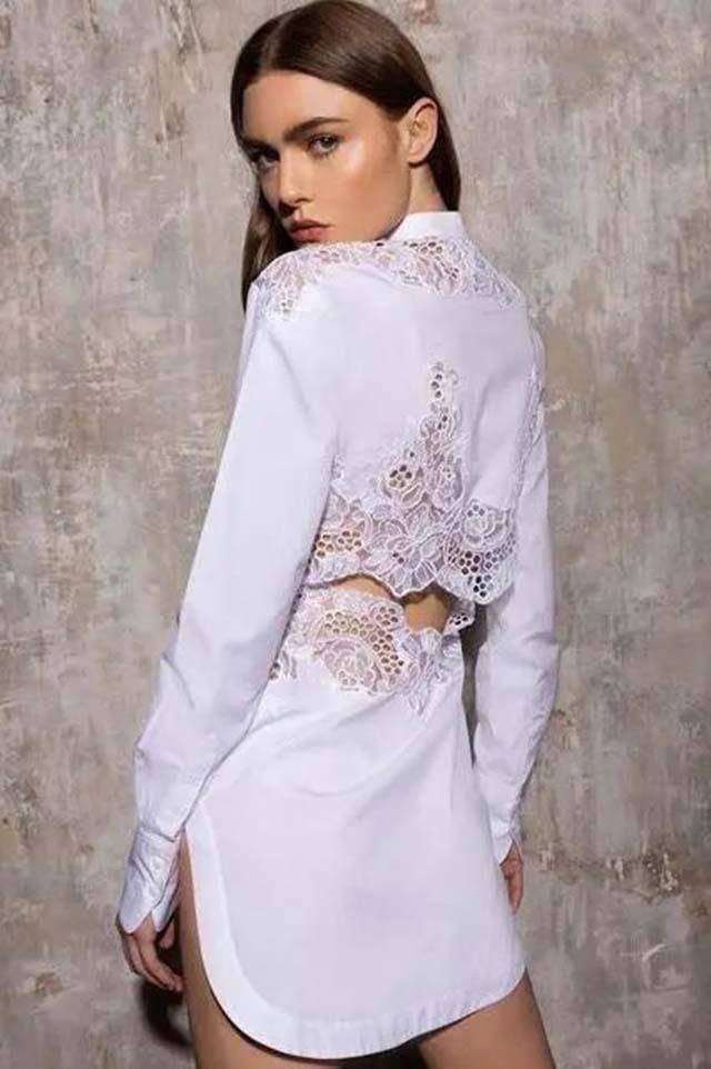 加点 衣服、裙子这么单调,不如加点“蕾丝”元素,上身优雅洋气又高级