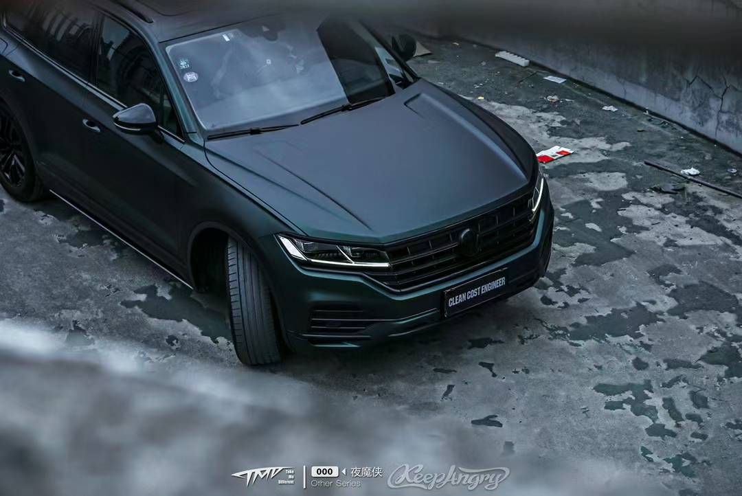 大众途锐tmd潮牌改色膜pet夜魔侠