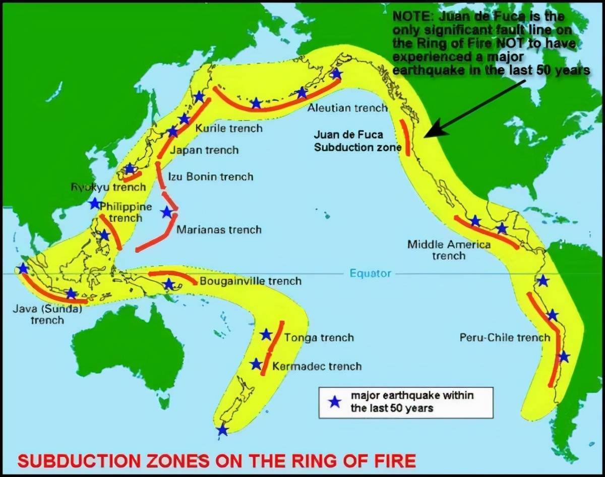 山脉-海沟组合的一部分,这样的地理条件,不得不让日本每年遭受火山